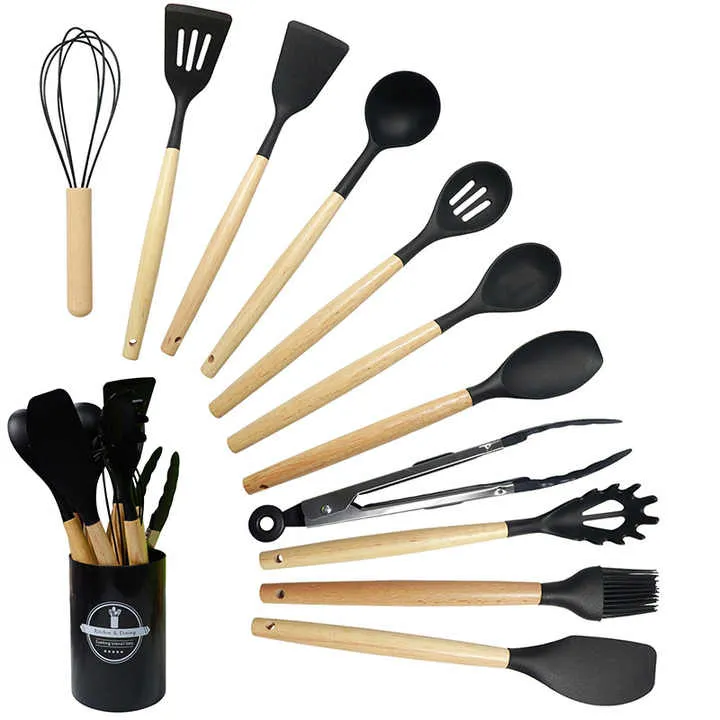 طقم 12 قطعة من إكسسوارات المطبخ أدوات المطبخ غير لاصقة12 Piece Kitchen Accessories Set Non-Stick Kitchen