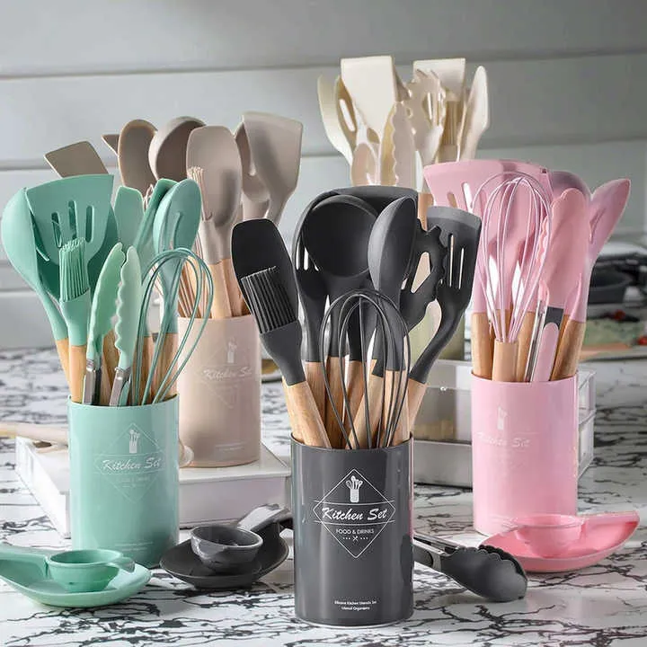 طقم 12 قطعة من إكسسوارات المطبخ أدوات المطبخ غير لاصقة12 Piece Kitchen Accessories Set Non-Stick Kitchen