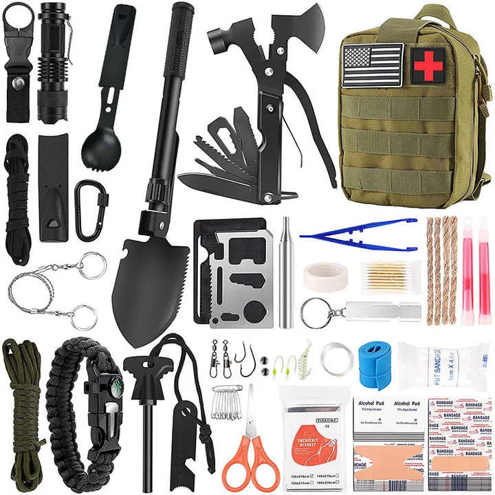 معدات التخييم في الهواء الطلق ، مجموعة . Outdoor Camping Equipment, Multifunctional Kit