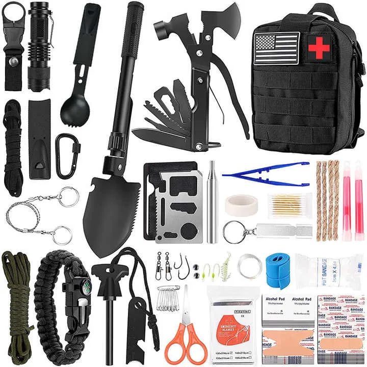 معدات التخييم في الهواء الطلق ، مجموعة . Outdoor Camping Equipment, Multifunctional Kit