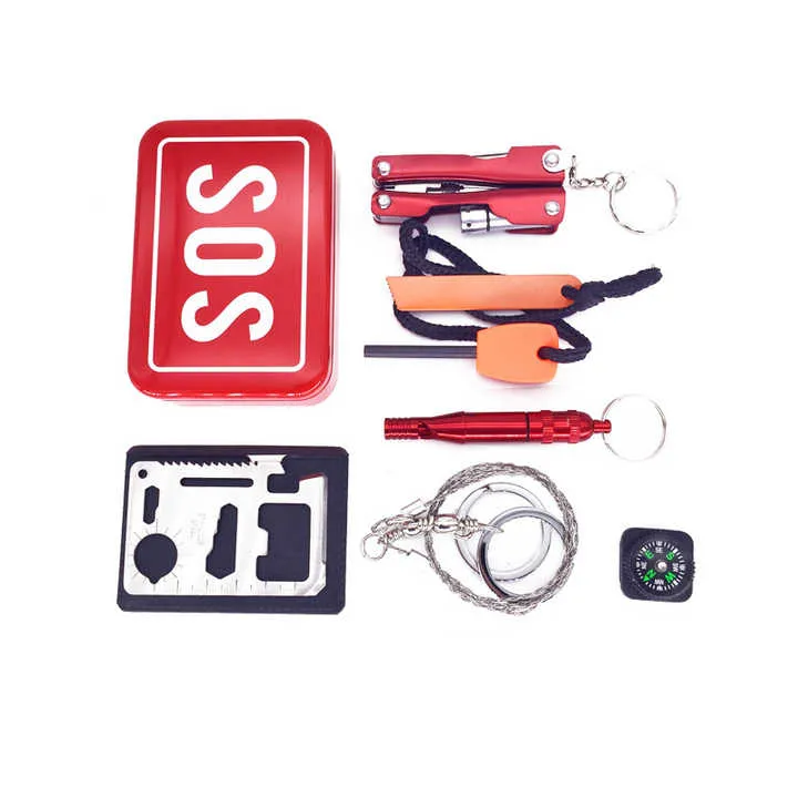 معدات الطوارئ في الهواء الطلق SOS متعددة . Outdoor Emergency Equipment SOS Multifunctional