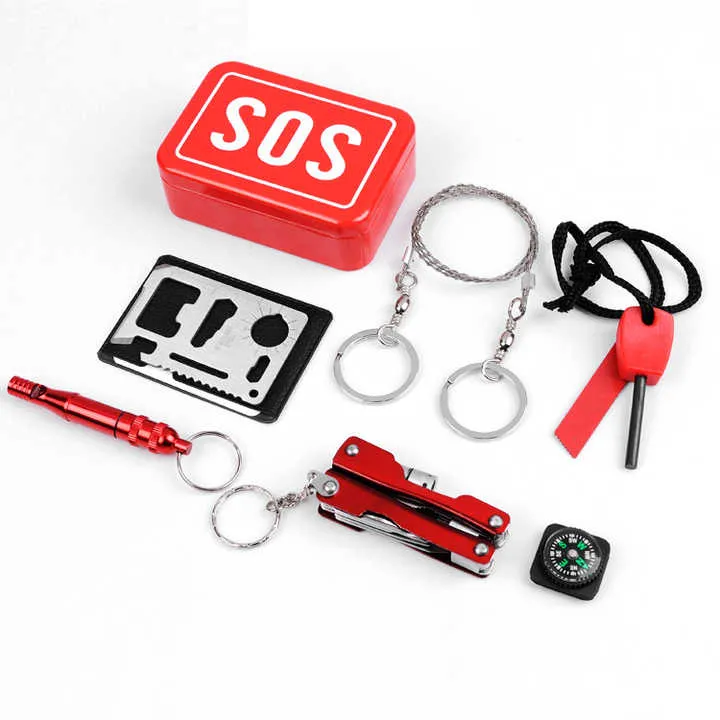 معدات الطوارئ في الهواء الطلق SOS متعددة . Outdoor Emergency Equipment SOS Multifunctional