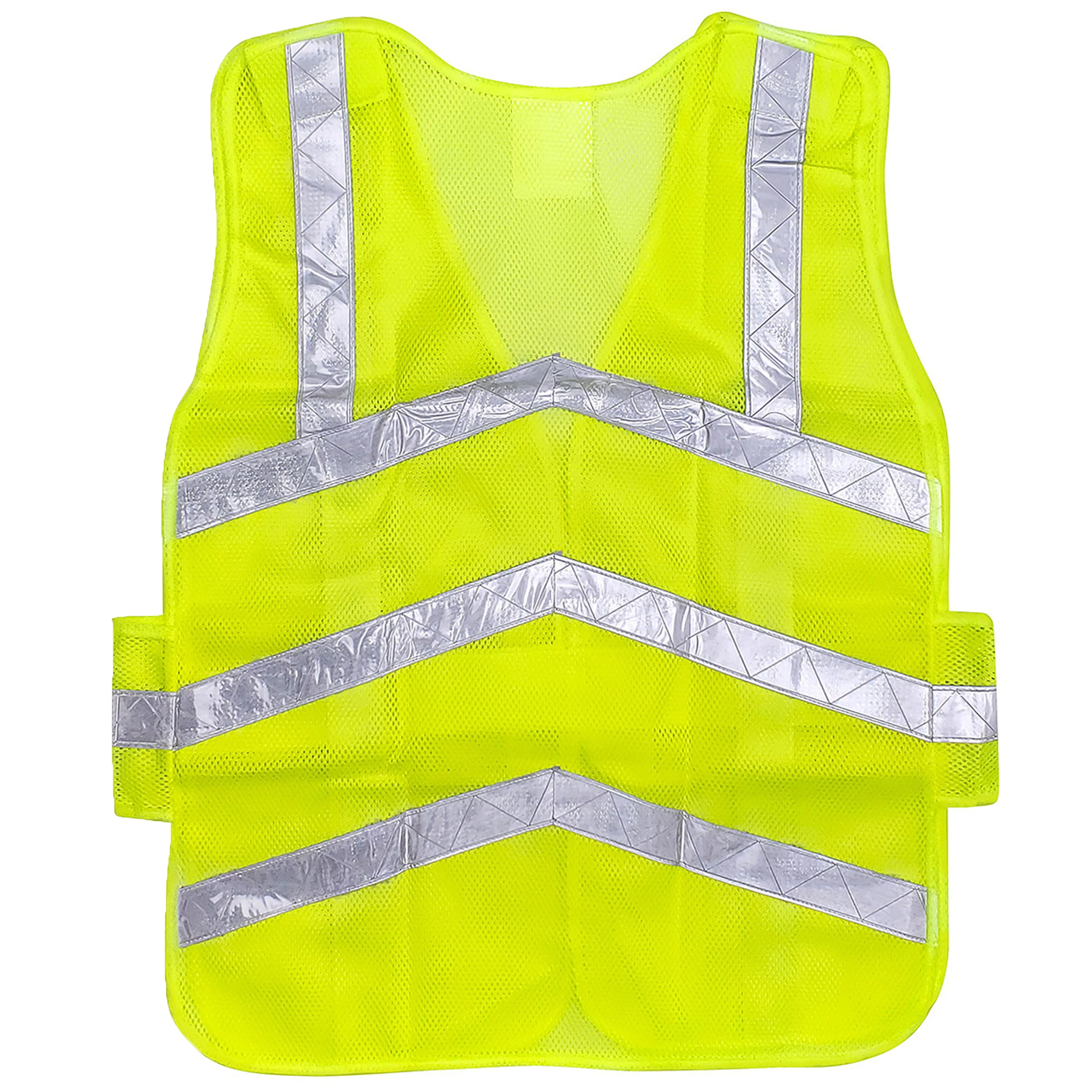 1 Neon Safety Vest 5 Point Separation Reflective Arrow High Visibility Emergency