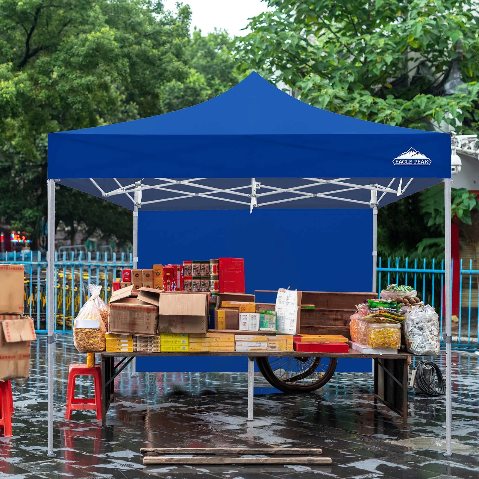 10x10 Heavy Duty Pop up Commercial Canopy Tent with One Removable Sidewall
