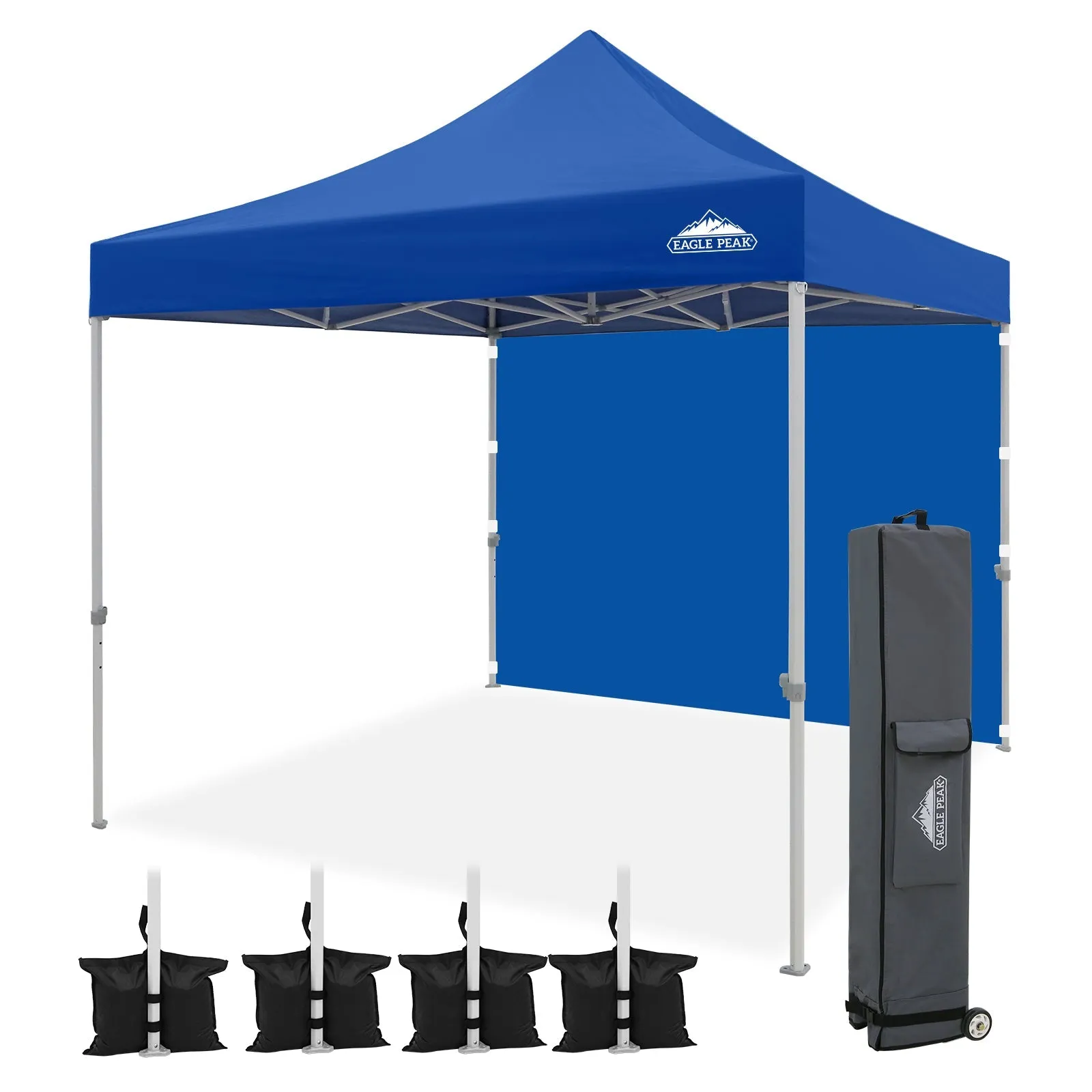 10x10 Heavy Duty Pop up Commercial Canopy Tent with One Removable Sidewall