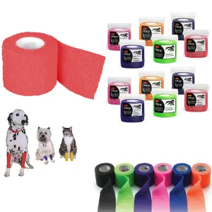 12Pc 3M Vet Wrap 2 Inch x 5 Yard Roll Dog Horse Tack Self Adhering Vetwrap Tape