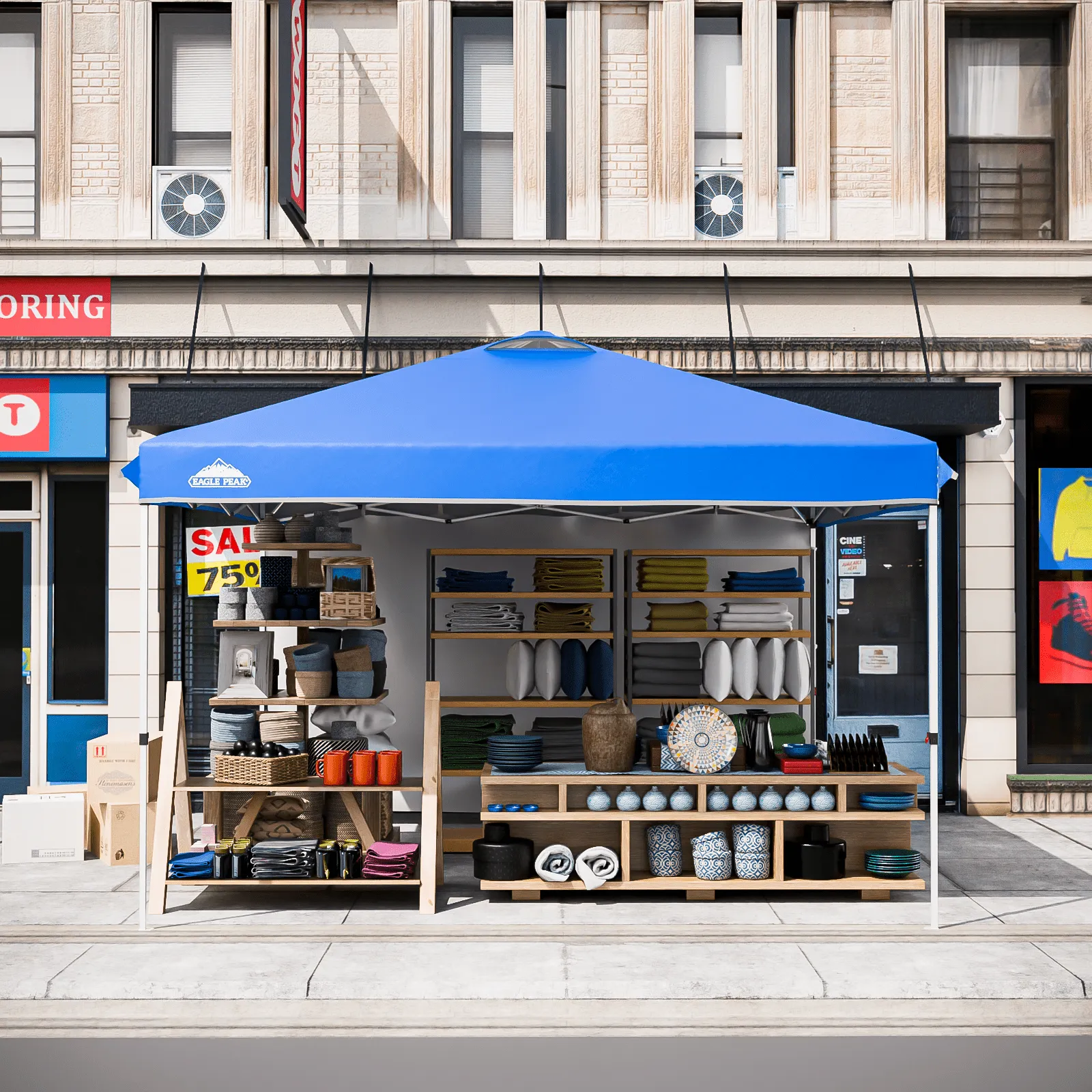 12x12 Commercial Heavy Duty Pop up Canopy with 1 Sidewall