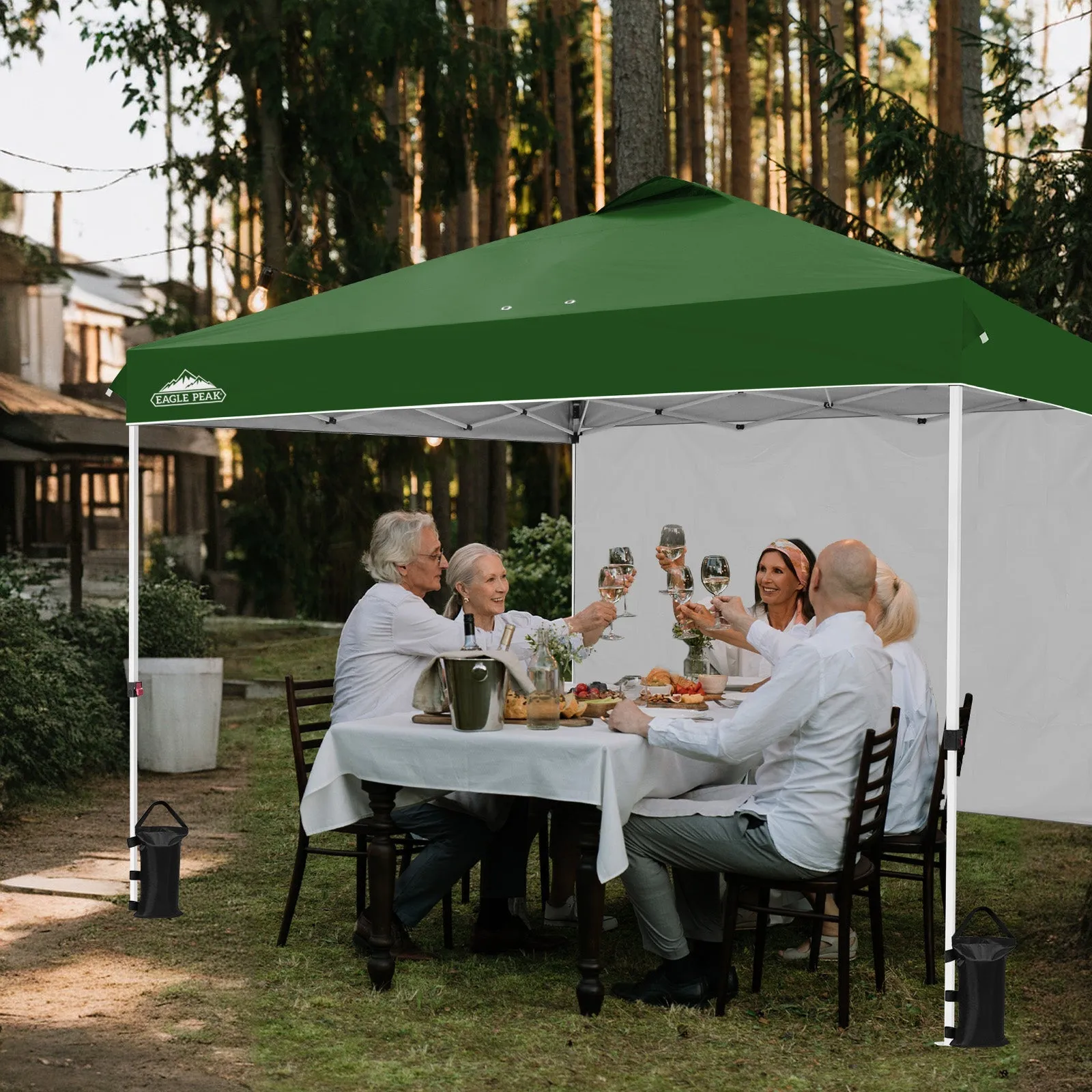 12x12 Commercial Heavy Duty Pop up Canopy with 1 Sidewall