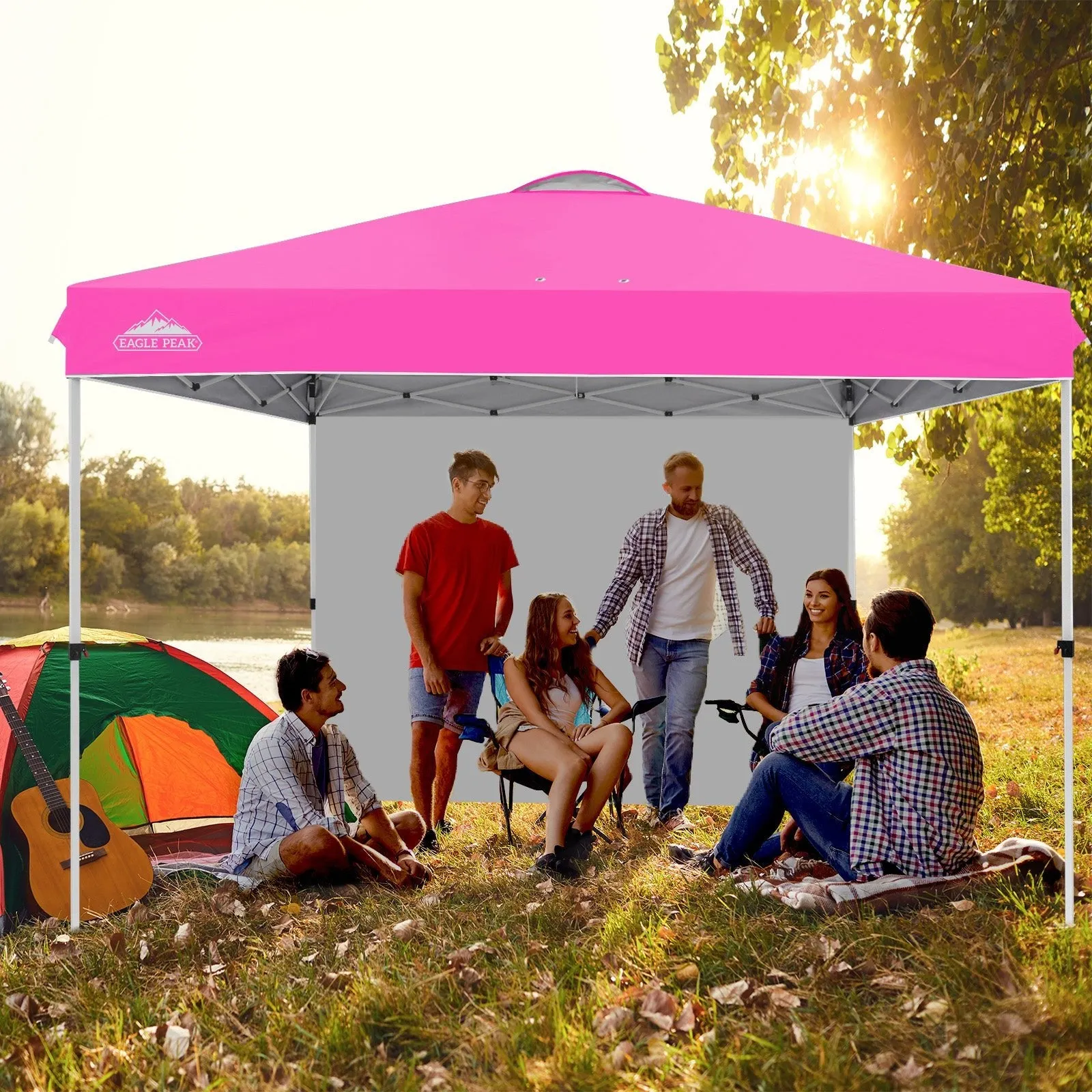 12x12 Commercial Heavy Duty Pop up Canopy with 1 Sidewall