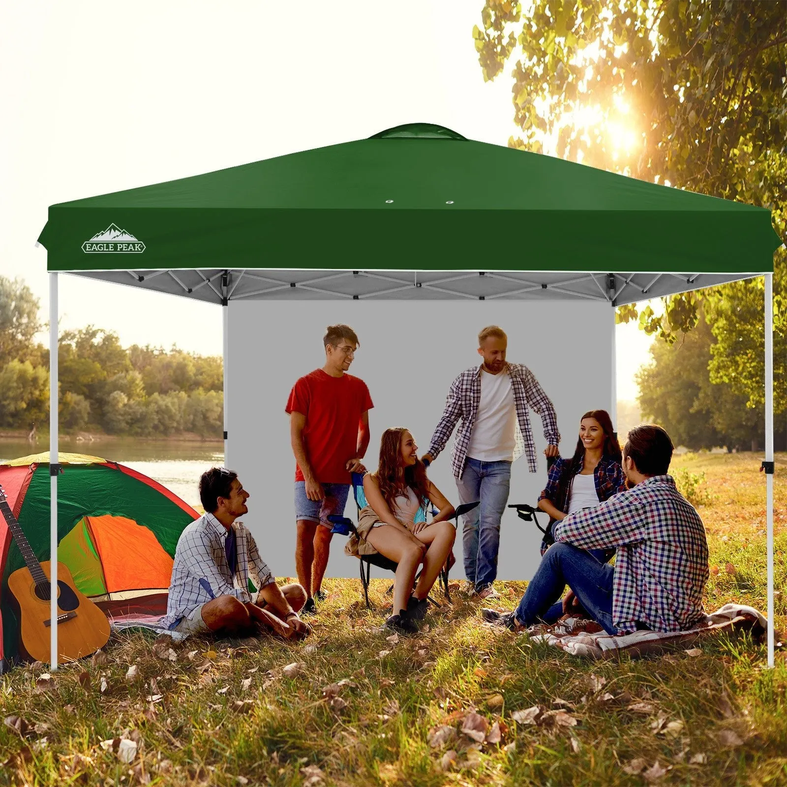 12x12 Commercial Heavy Duty Pop up Canopy with 1 Sidewall