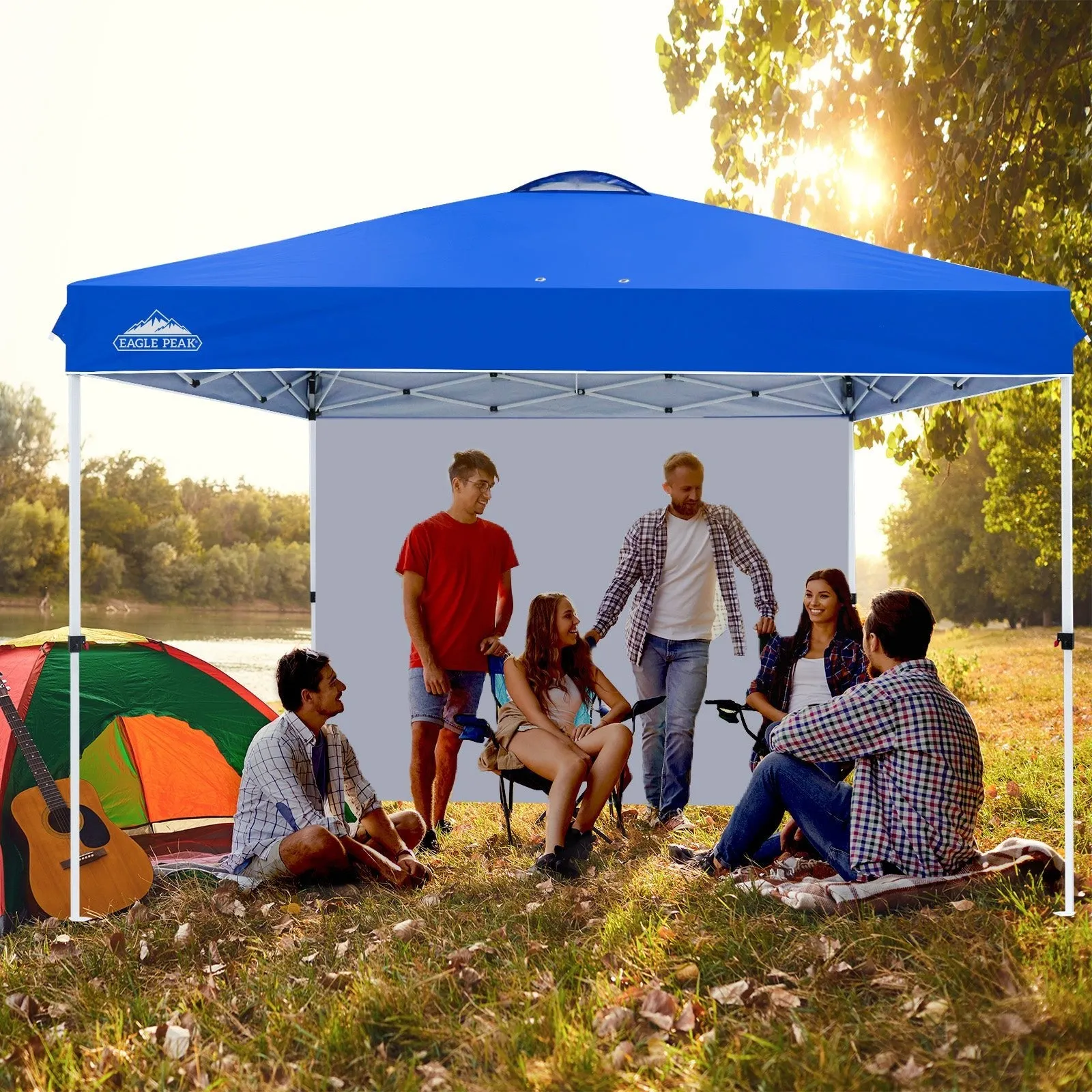 12x12 Commercial Heavy Duty Pop up Canopy with 1 Sidewall