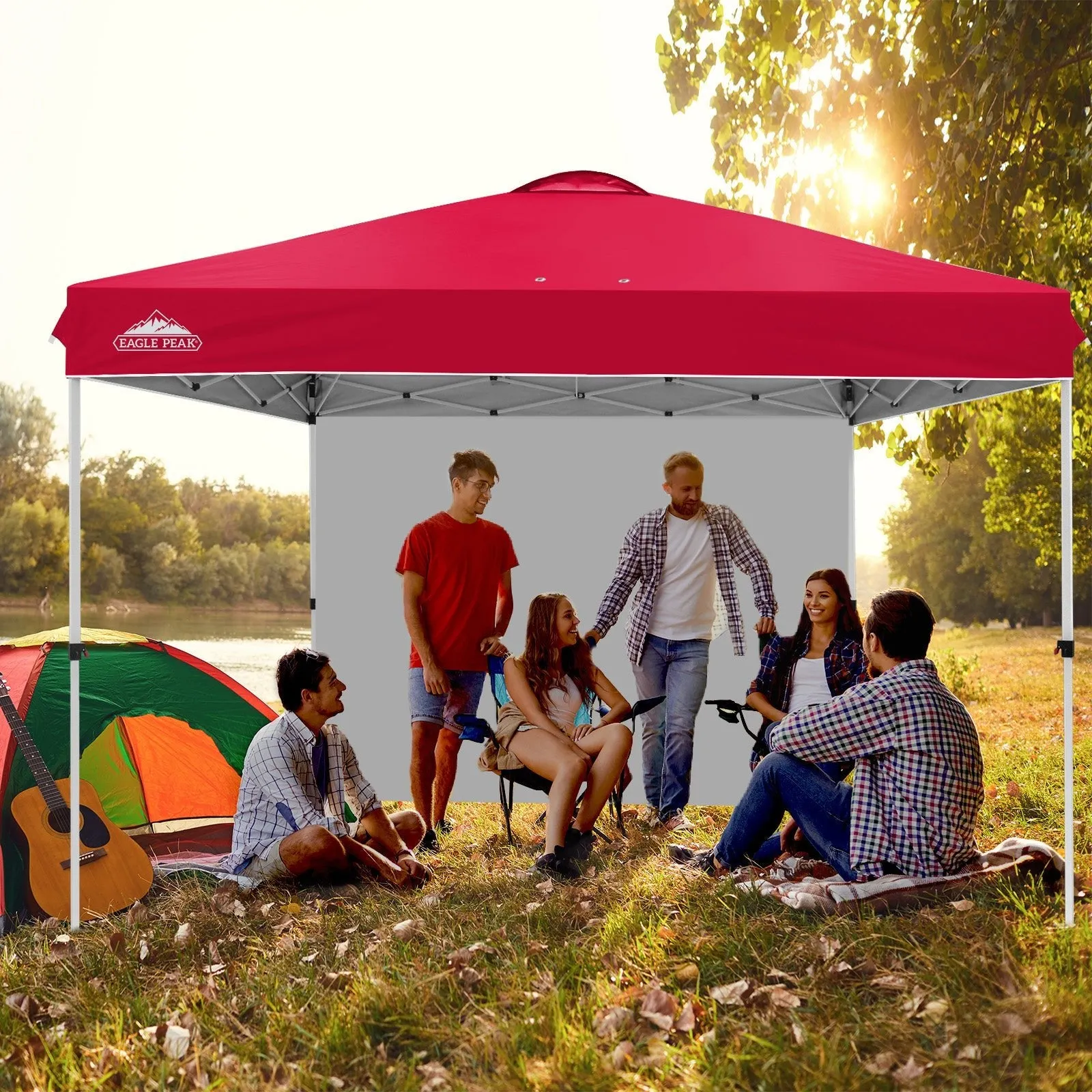 12x12 Commercial Heavy Duty Pop up Canopy with 1 Sidewall