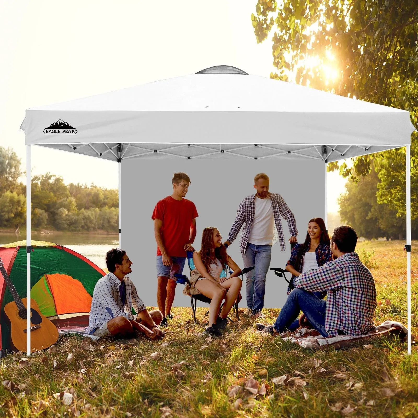12x12 Commercial Heavy Duty Pop up Canopy with 1 Sidewall