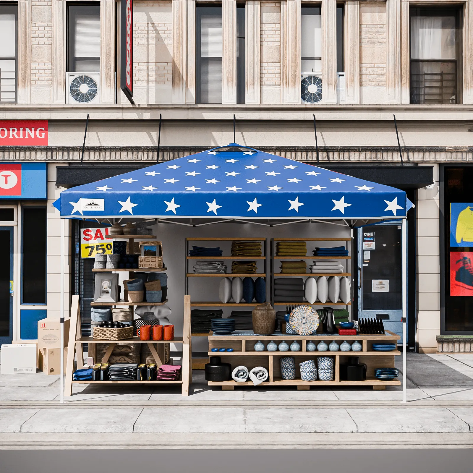 12x12 Commercial Heavy Duty Pop up Canopy with 1 Sidewall