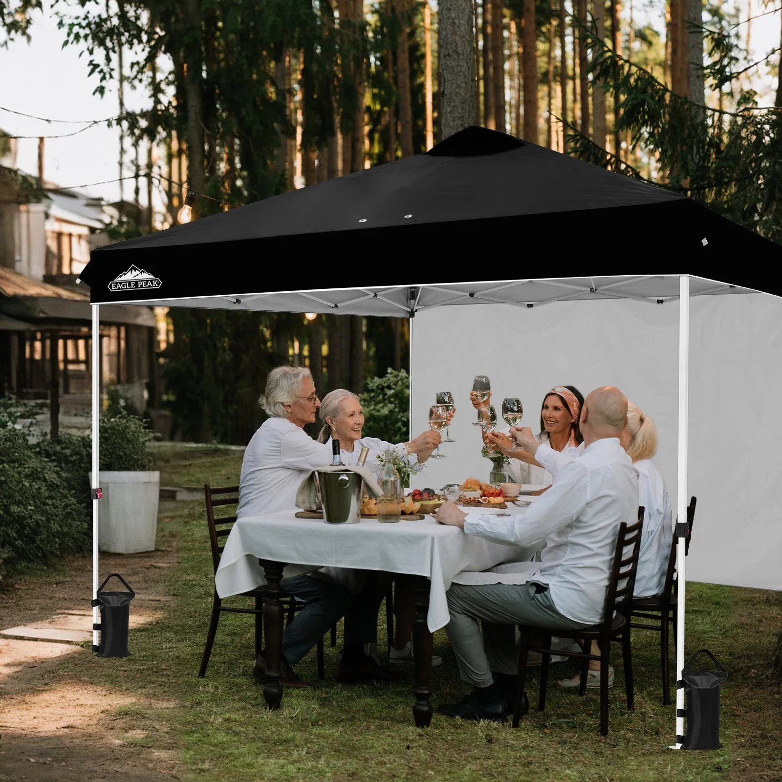 12x12 Commercial Heavy Duty Pop up Canopy with 1 Sidewall