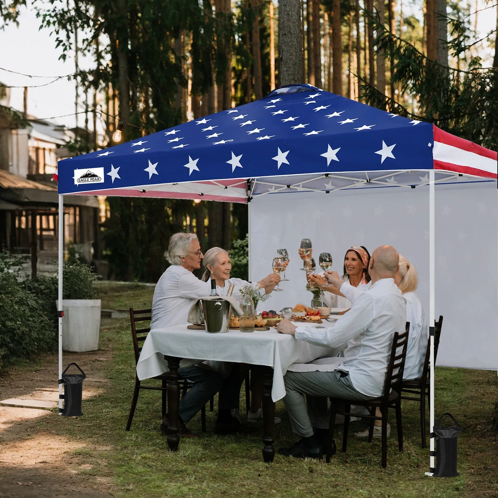 12x12 Commercial Heavy Duty Pop up Canopy with 1 Sidewall