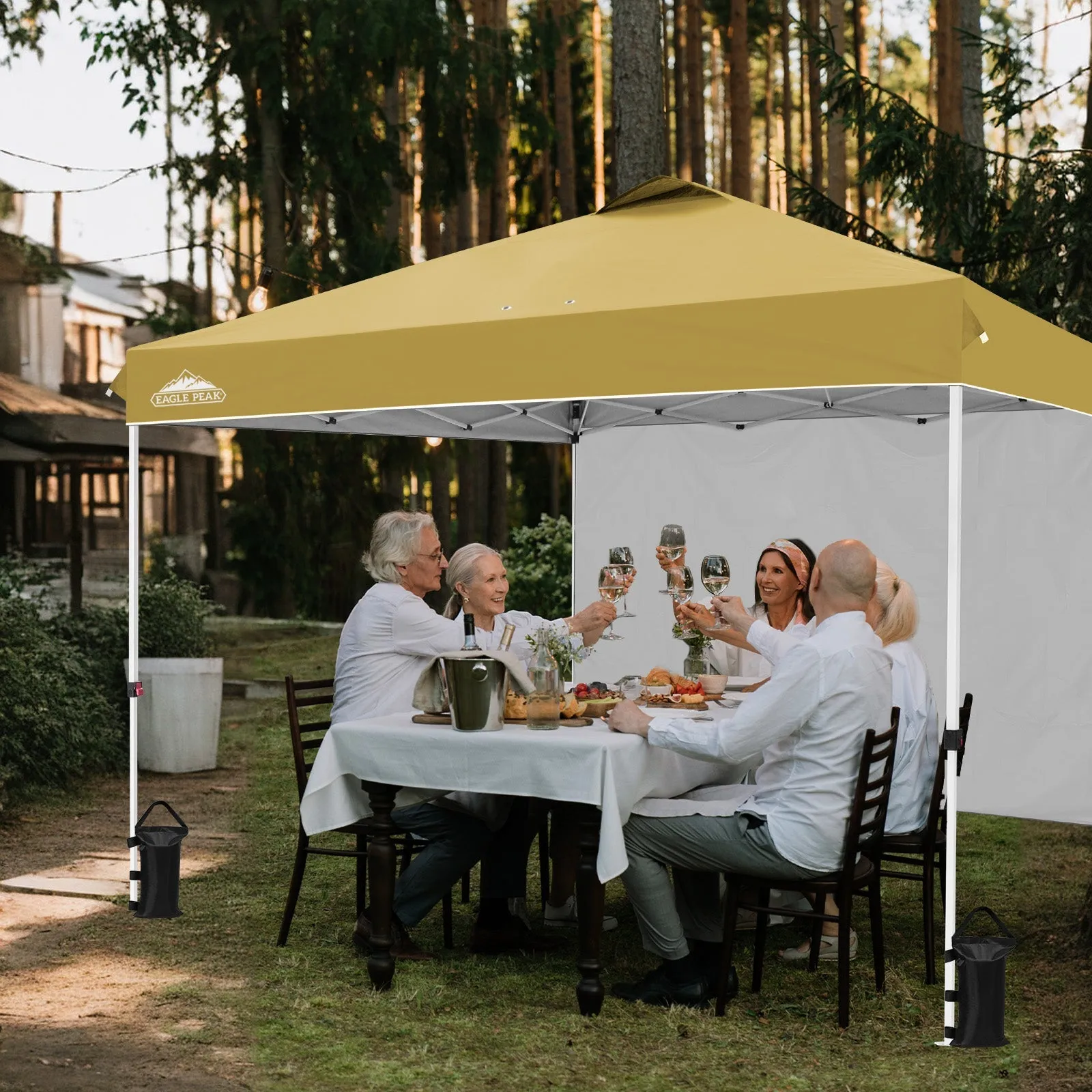 12x12 Commercial Heavy Duty Pop up Canopy with 1 Sidewall