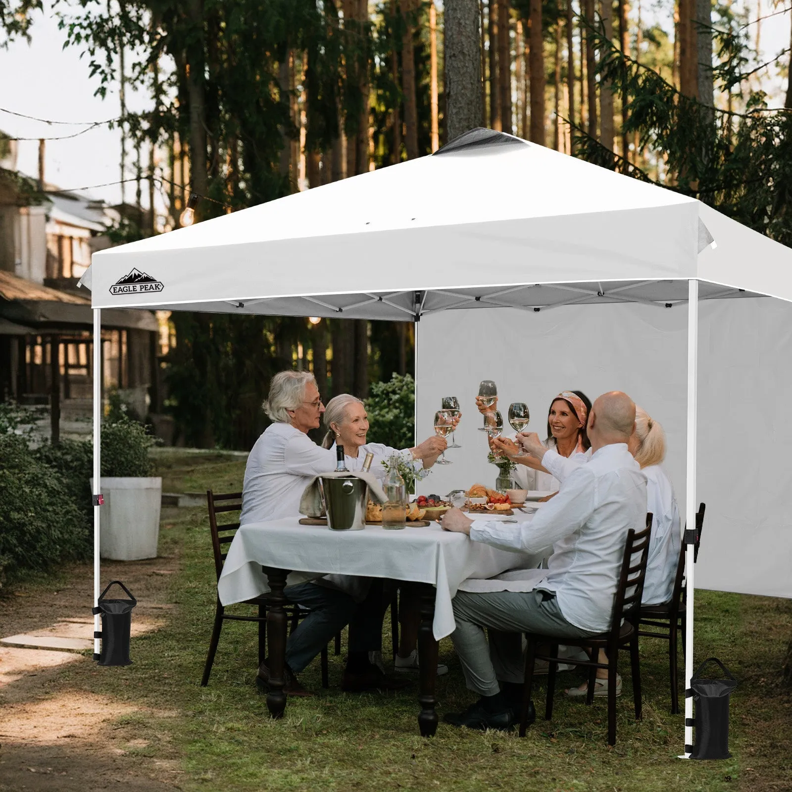 12x12 Commercial Heavy Duty Pop up Canopy with 1 Sidewall