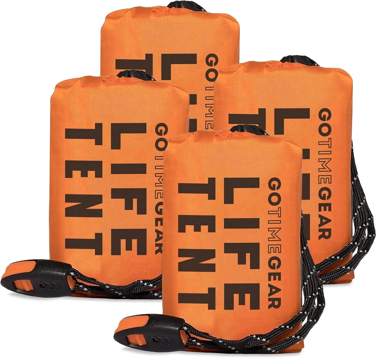 2 Emergency Survival Tent Kit/ Whistle  And Paracord Included.