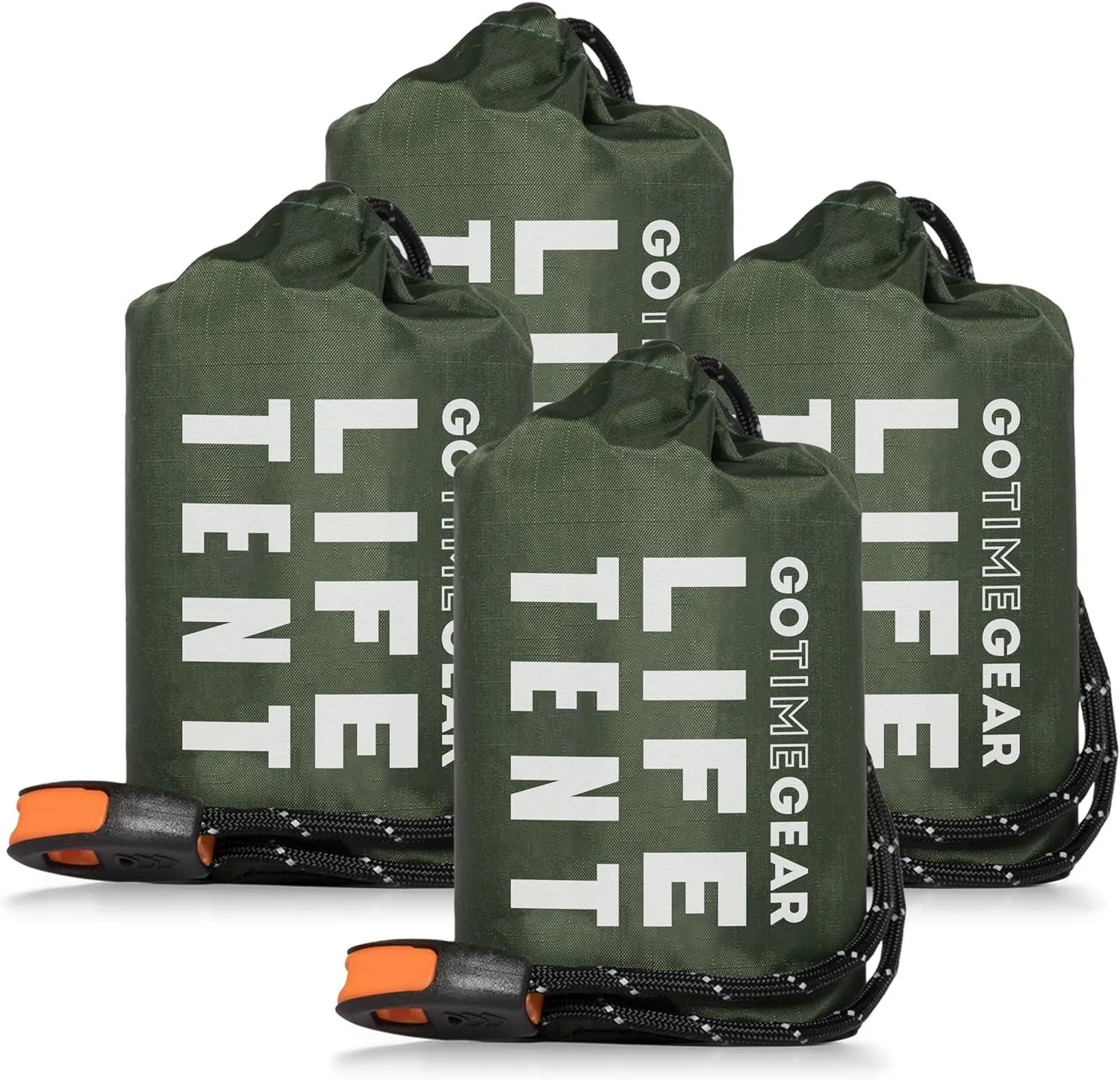 2 Emergency Survival Tent Kit/ Whistle  And Paracord Included.