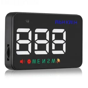 3.5 Inch Car Hud With Gps 2 Display Modes Light Sensors Speed & Compass Speed Alarm