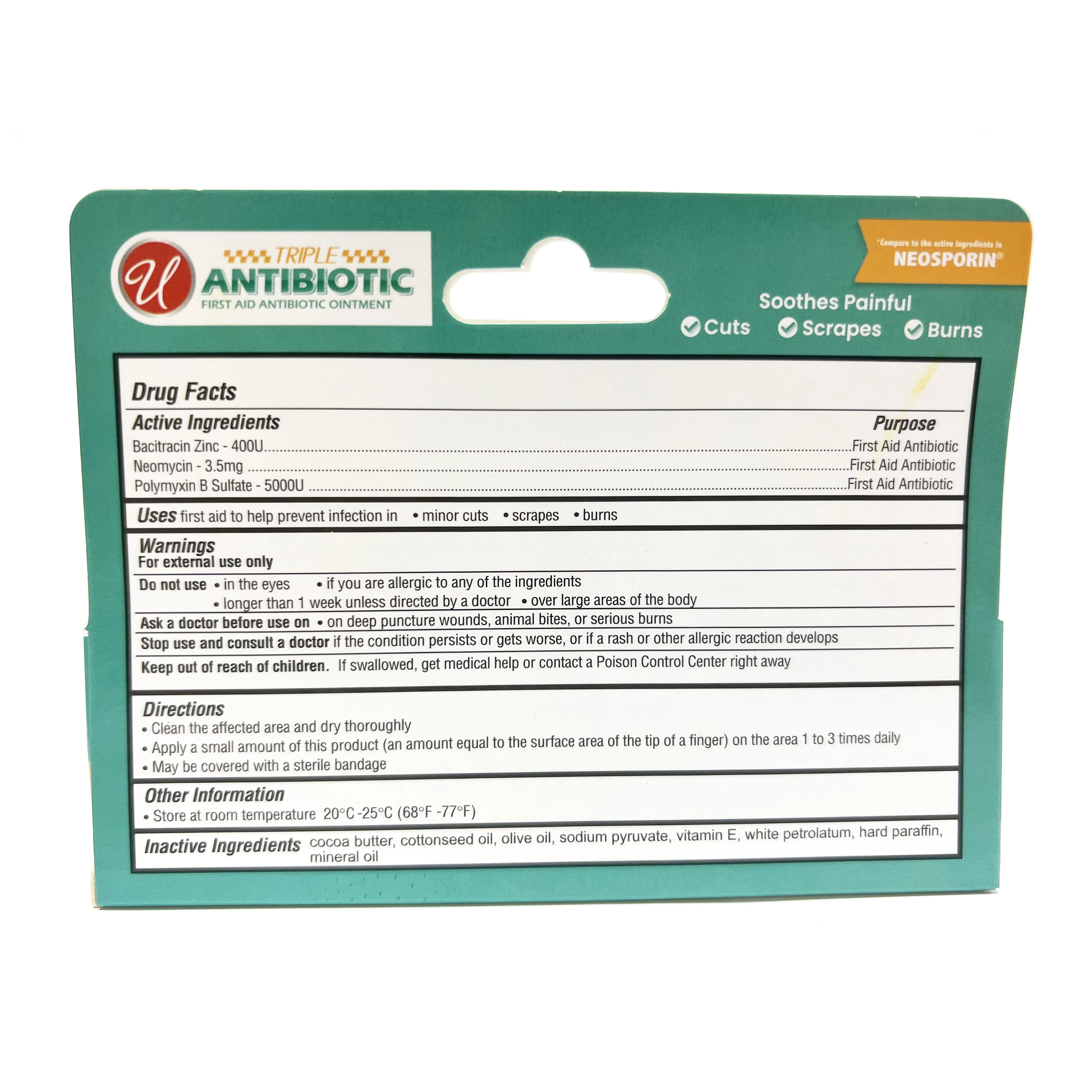 6 Pack Triple Antibiotic Cream Bacitracin Ointment First Aid 0.5oz 14g Cuts Burn