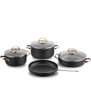 A1372, Galaksi 7 PC Non-Stick Rosegold Cookware Set