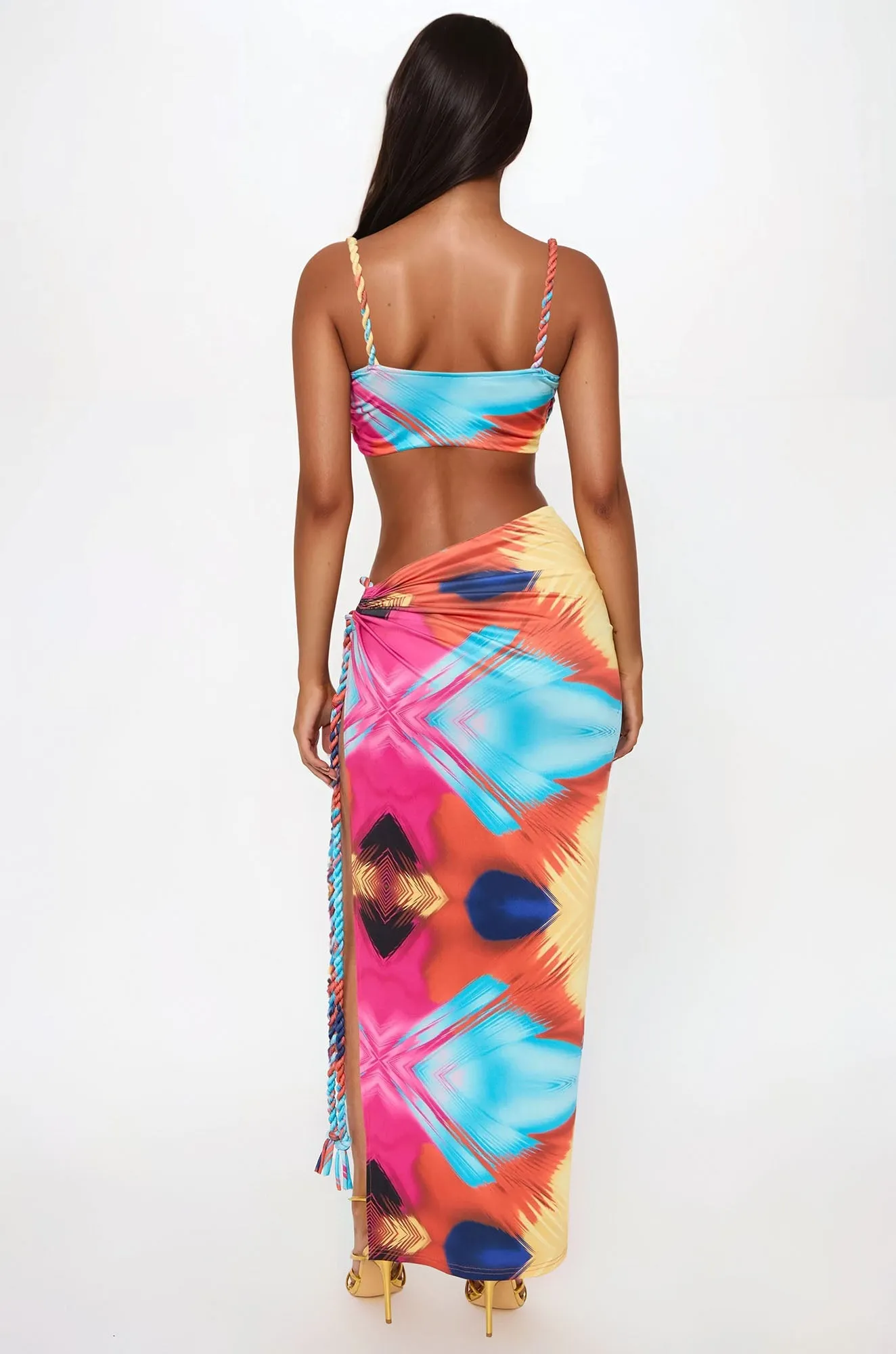 Beach Bombshell Maxi Skirt Set - Multi Color