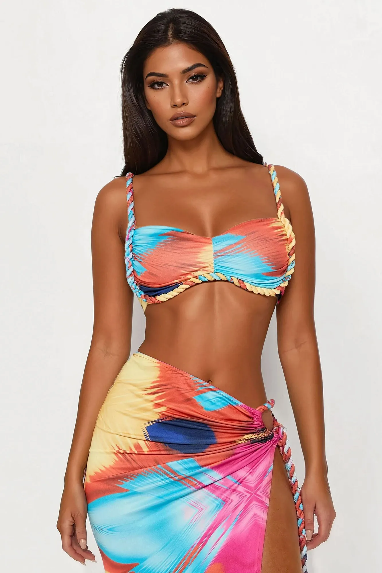 Beach Bombshell Maxi Skirt Set - Multi Color