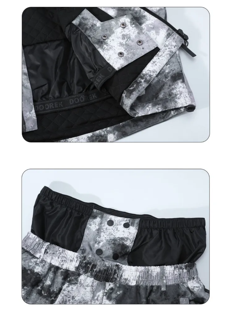 Unisex Doorek Retro Tie-Dye Snow Suit