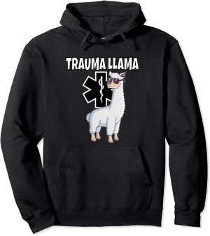 Funny Trauma Llama EMT design First Responder gift Pullover Hoodie