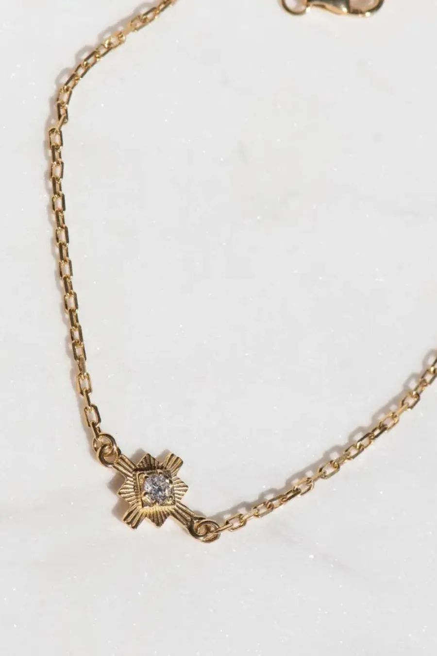 Inka Bracelet Gold - White Zircon
