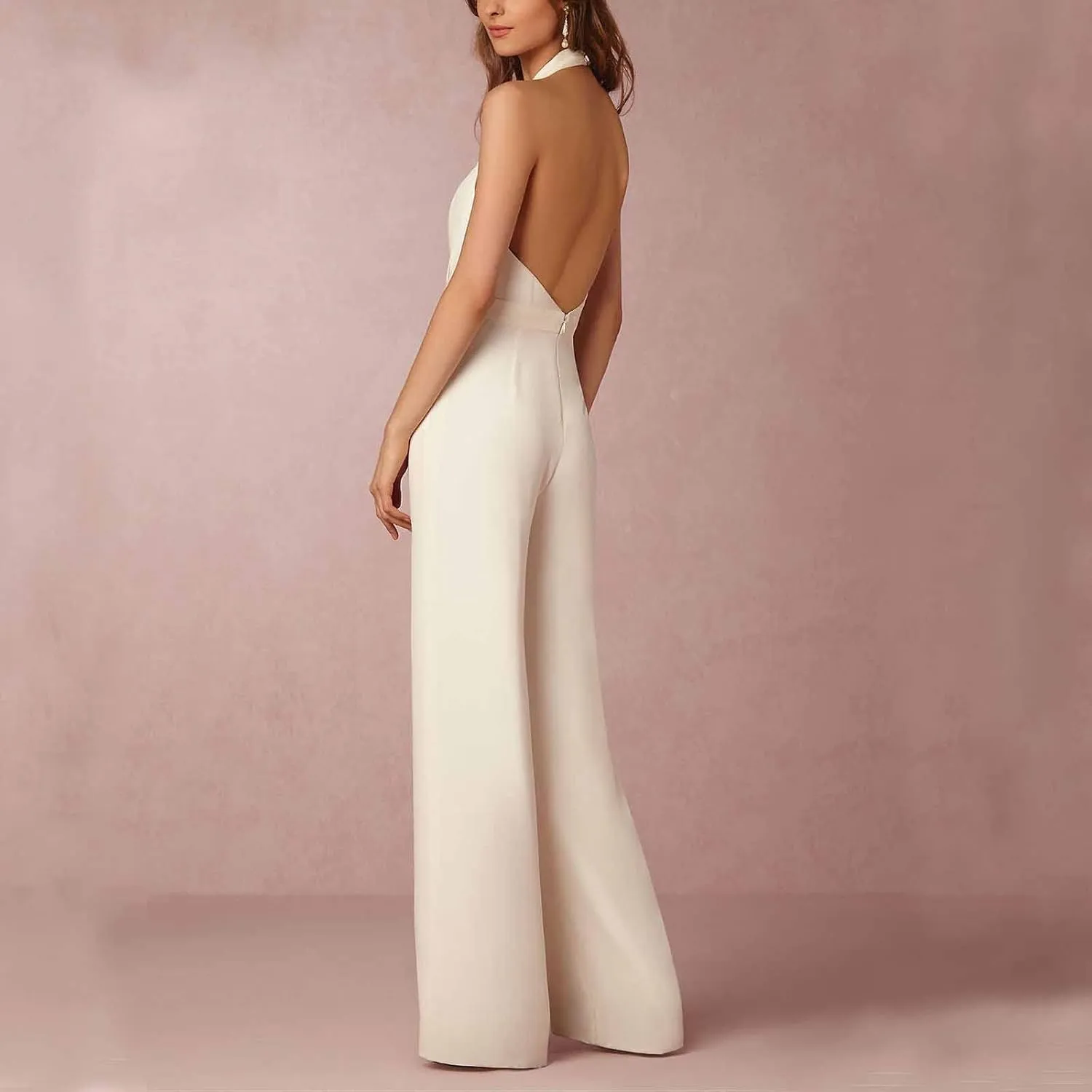 Jogging Pants for Women,Women's Banquet Dress Jumpsuit Sexy Hanging Neck Women's Trousers Spring&Summer Clothing