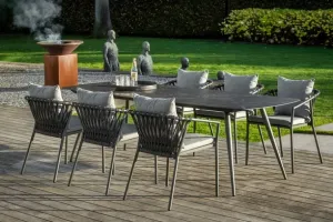 KAPRA 7 PIECE DINING SET - 40" x 94" Kapra Dining Table and 6 Chairs