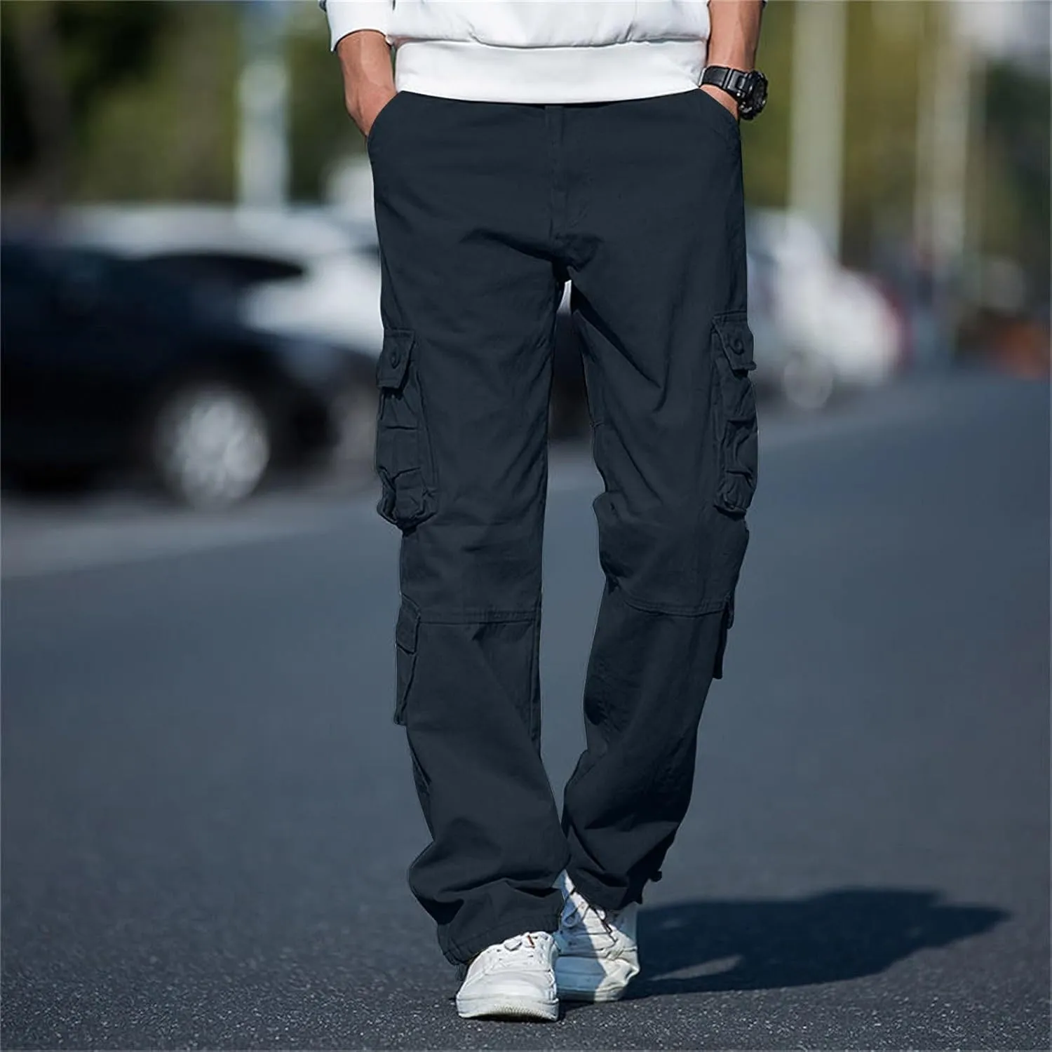 Mens Pants Cargo Joggers Casual Joggers Athletic Pants Flex Stretch Loose Straight Sweatpants Work Hiking Pants