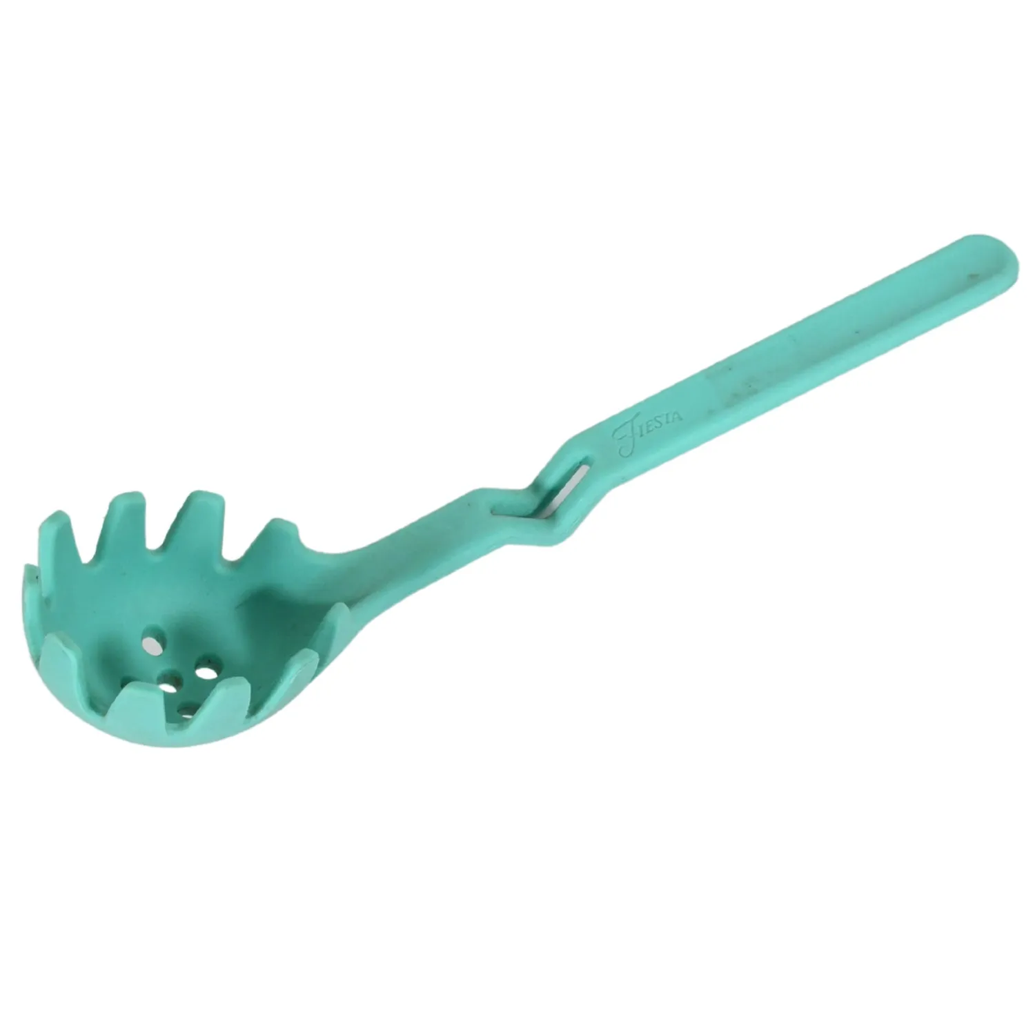 Premium XL Silicone Pasta Fork, High Heat Resistant to 600F, Hygienic One Piece Design, Spaghetti Strainer & Server Spoon