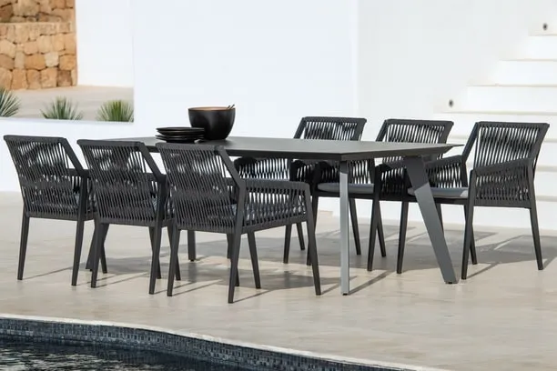 RITZ 9 PIECE DINING SET - 40" x 94" Ritz Dining Table and 8 Chairs