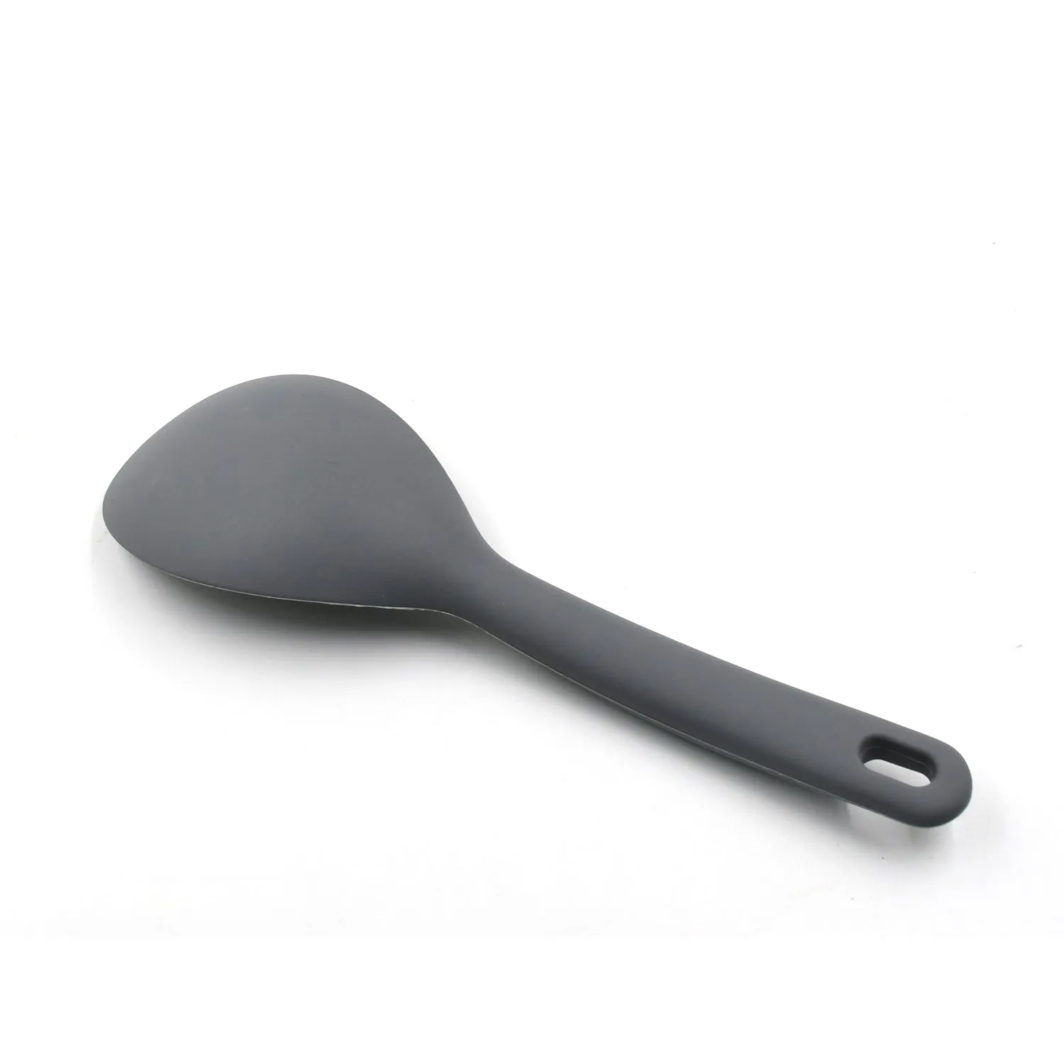 Silicone Handle Spatula Spoon, Non Stick Rubber Rice Spoon Utensil Kitchen Cooking Tools (24 cm)
