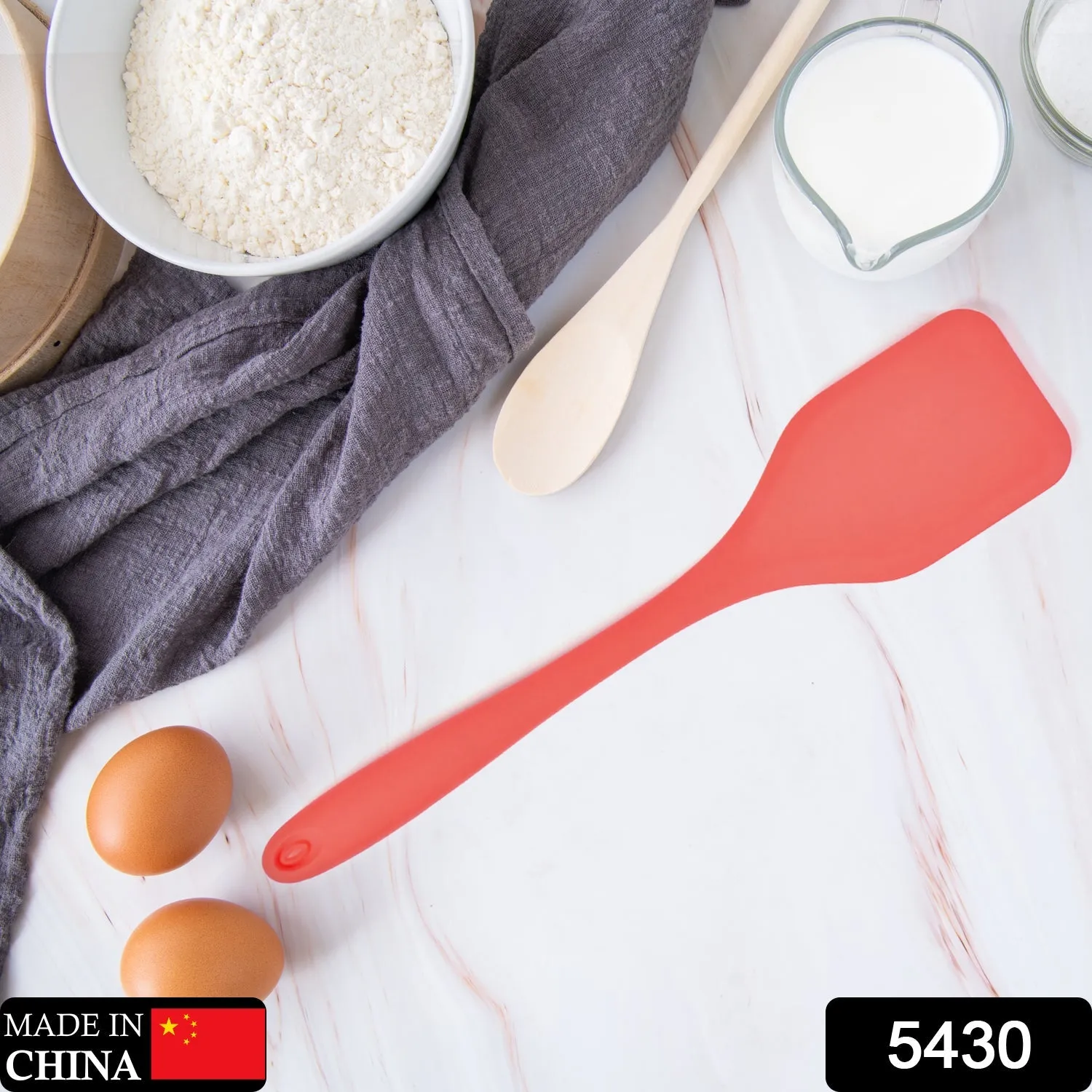 Silicone Spatula Spoon, High Heat Resistant to 480F, Hygienic One Piece Design, Large Non Stick Cooking Utensil (30cm)
