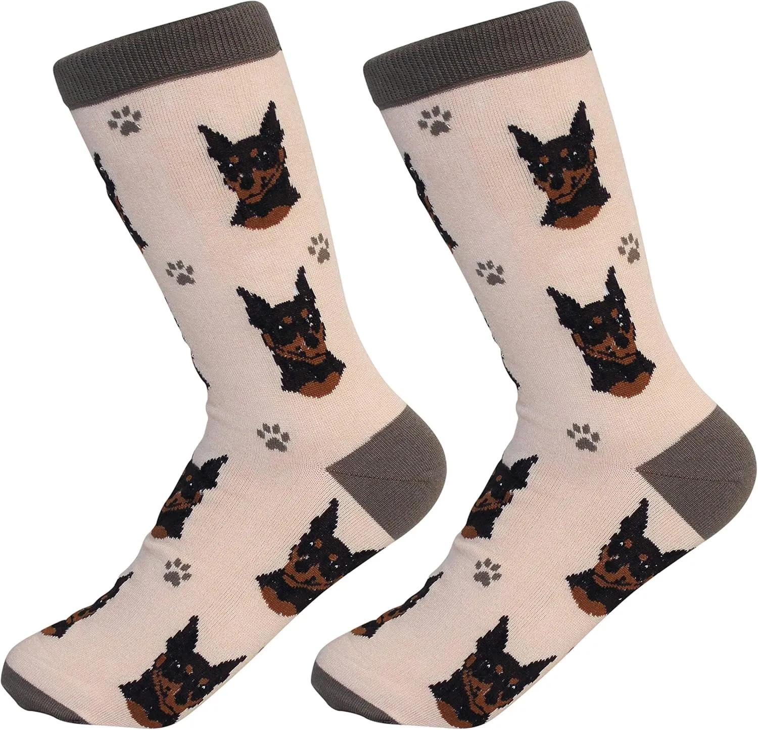 Socks - Fun Unisex Crazy Pet Lover Novelty Funny Gifts for Dog Lovers Cute Pattern Casual Crew One Size Fits most