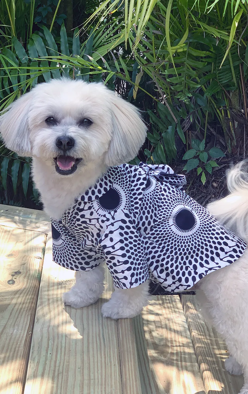 Surf Souleil Doggy Kimono Navy Sun Dot