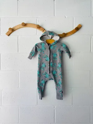 whistle & flute Robot Zip Romper, 6-12 months